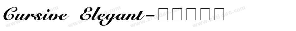 Cursive Elegant字体转换